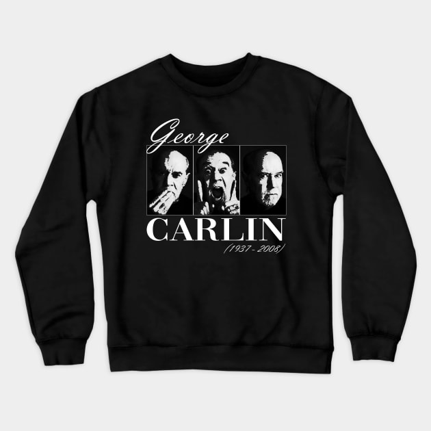 George Carlin Crewneck Sweatshirt by mia_me